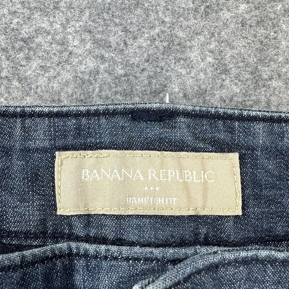 Banana Republic Hampton Fit Pants Womens 8 Blue Denim Stretch Trouser 30x25 - Picture 4 of 14